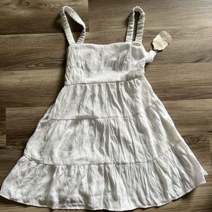 XL white afraid state dress NEW